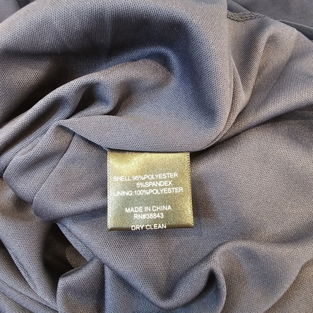 Sam Edelman Off the Shoulder Long Sleeve Midi Body-Con Dress Women's Size 6 Navy - Picture 5 of 13